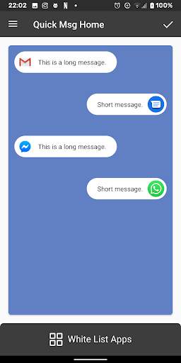 Quick Message Home -SMS/Email/Messenger Widget screenshot 1