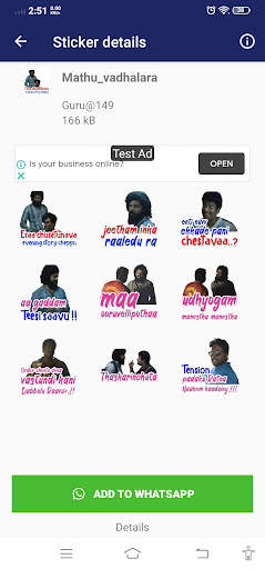 Telugu Stickers WASticker Apps screenshot 1