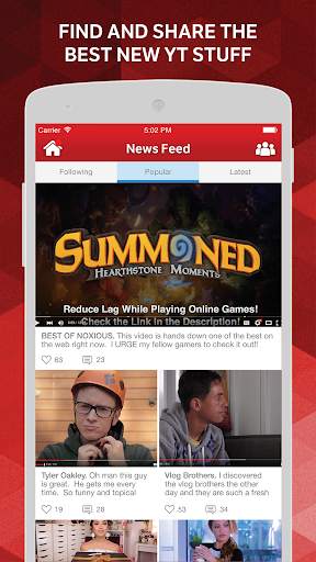 Tubers Amino for YouTube screenshot 1