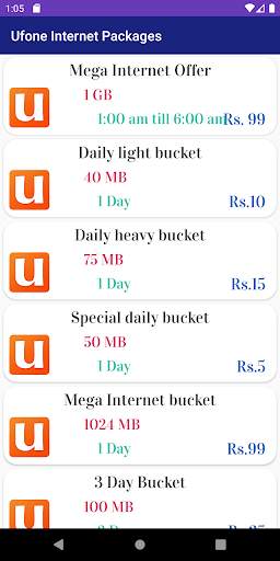 Internet Packages Of All Pakistani Sims Networks screenshot 4