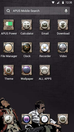 Cool Black Theme—APUS launcher free theme screenshot 2