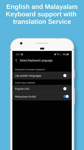 Malayalam Keyboard - English t screenshot 5