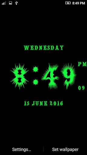 LED Horror Digital Clock LWP screenshot 3