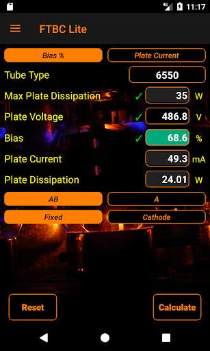 Freedom Tube Bias Calculator Lite screenshot 2