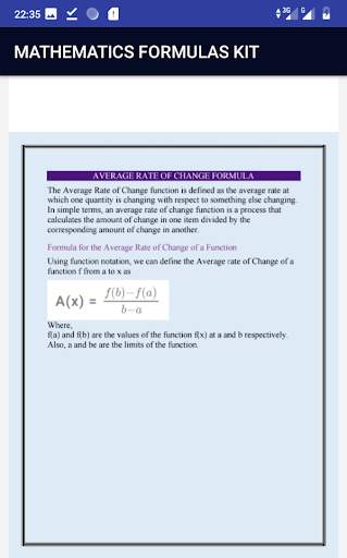 Mathematics Formulas Kit  Examples screenshot 3