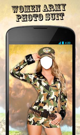 Women Army Photo Suit New screenshot 5