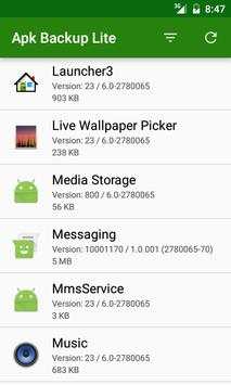 Apk Backup Lite screenshot 1