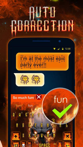 Skull Hellfire Keyboard Theme screenshot 5