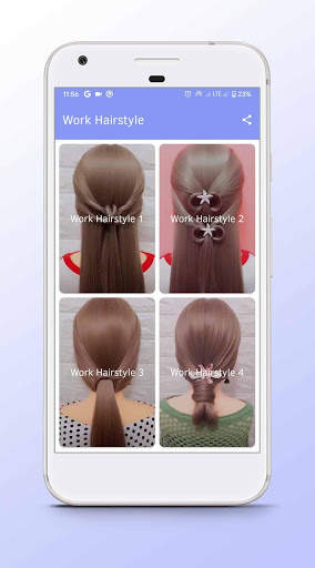Work Hairstyle - Video Step By Step Offline screenshot 1