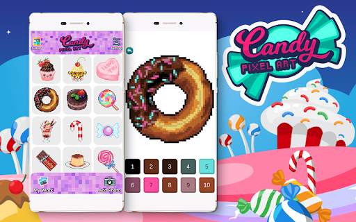 Candy Pixel Art - Candy Sandbox Coloring screenshot 1