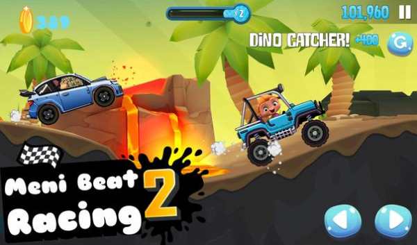 Mini Beat Racing zombie Snow Power स्क्रीनशॉट 1