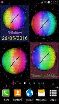 Rainbow Clock Widget 5 تصوير الشاشة