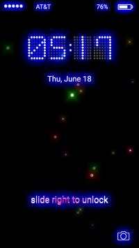 Neon Firefly Lock Screen screenshot 1