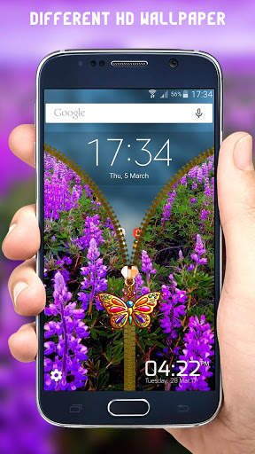 Flowers Zipper Lock Screen screenshot 2