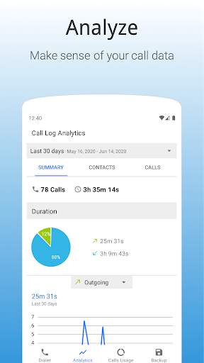 Call Log Analytics - Call History Manager, Backup screenshot 1