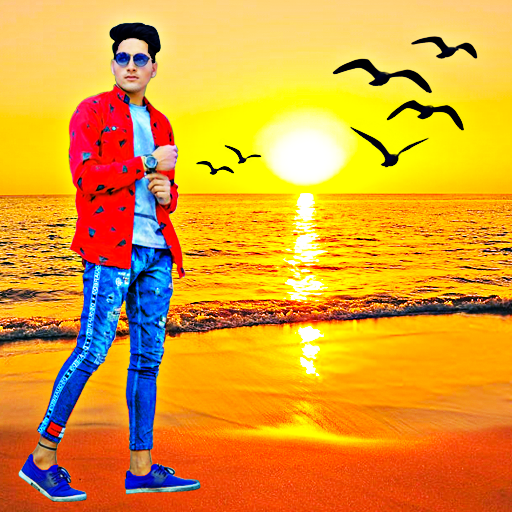 Sunset photo editor and frames icon