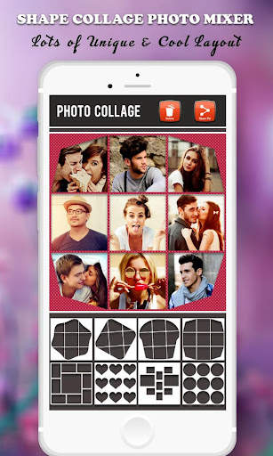 100  Photo Shape Collage Mixer screenshot 2