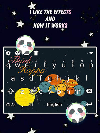 Cute Planets Keyboard Theme for Girls screenshot 3