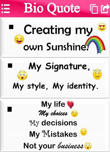 Cool Bios for Insta – Bio Quotes Ideas screenshot 4