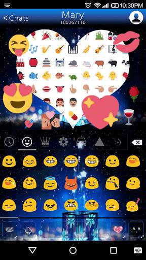 Starry Love Emoji Keyboard स्क्रीनशॉट 2