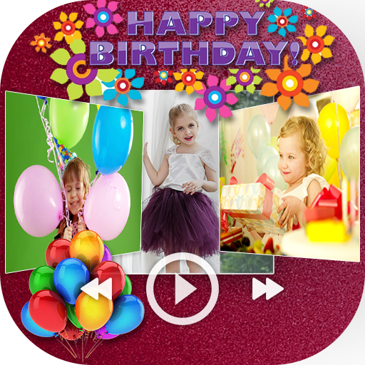 Happy Birthday Video Maker With Music أيقونة