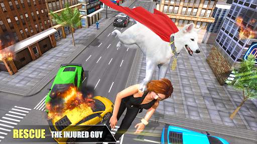 Flying Super Hero Dog Rescue screenshot 1