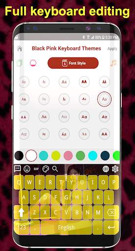 Black Pink Keyboard Themes स्क्रीनशॉट 5