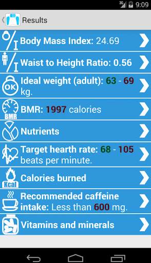 Health Calc screenshot 2
