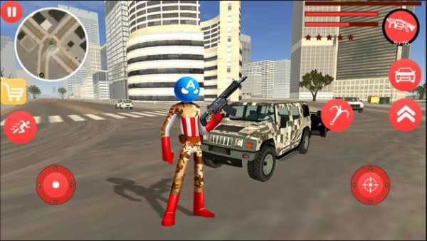 US Capitain Army Stickman Rope Hero Gangstar Crime screenshot 1