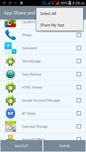 App Share and Backup screenshot 1