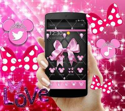 Pink Black Minny Bowknot Theme screenshot 8