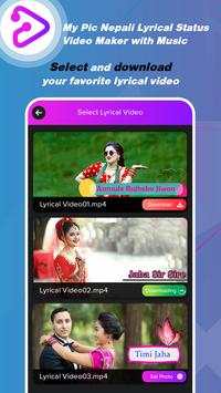 My Pic Nepali Lyrical Status Video Maker withMusic screenshot 2