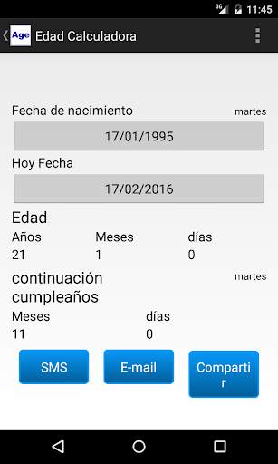 Edad Calculadora screenshot 3