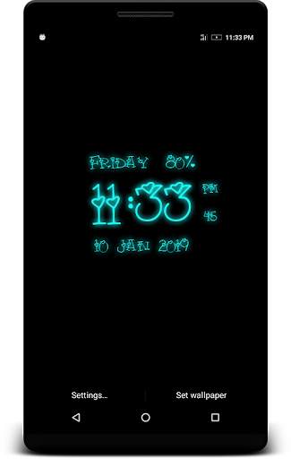 Love Digital Clock Live Wallpaper screenshot 2