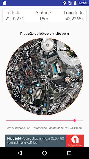 Bússola PRO - A bússola com mapa de satélite screenshot 1