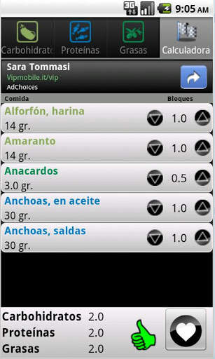 Cálculo Zona - Dieta Zona screenshot 3