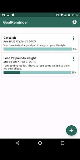 Goals Reminder screenshot 1