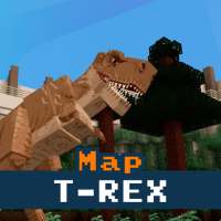 Map for Minecraft T-Rex logo