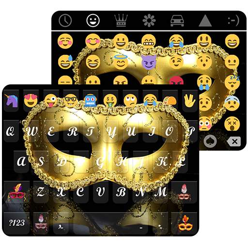 Gold Masquerade Emoji Keyboard 1.0.3