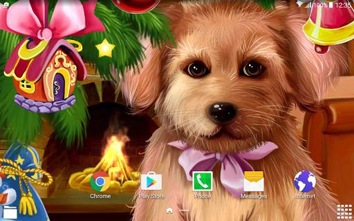 Christmas Puppy Live Wallpaper screenshot 5