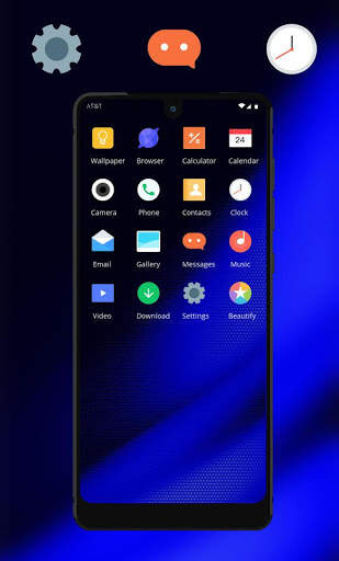 Abstract theme blue black for note 4 screenshot 3