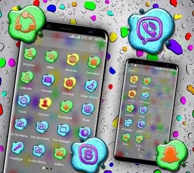 Color Water Drops Launcher Theme screenshot 2