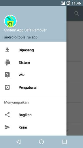 Pengelola aplikasi sistem screenshot 1