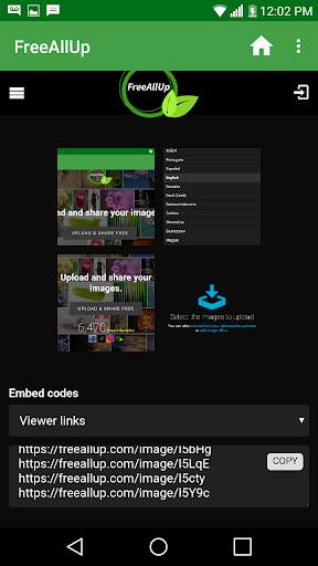 FreeAllUp - Upload and Share Your Images. screenshot 2