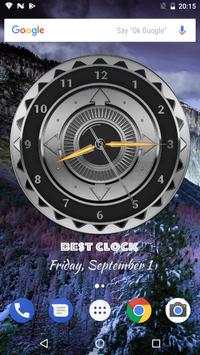 Steel Clock Analog Widget स्क्रीनशॉट 7