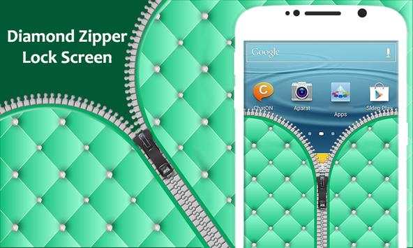 Diamond Zipper Lock Screen screenshot 1
