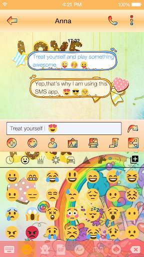 Emoji Keyboard - Cute Lollipop screenshot 1