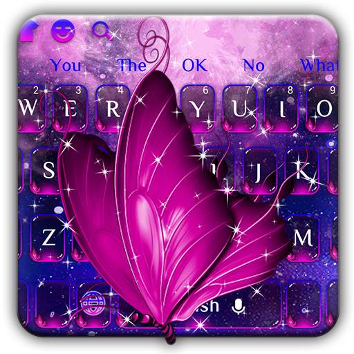 Purple Butterfly Keyboard 10001002