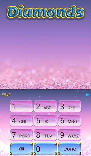 Diamonds Animated Keyboard   Live Wallpaper स्क्रीनशॉट 5