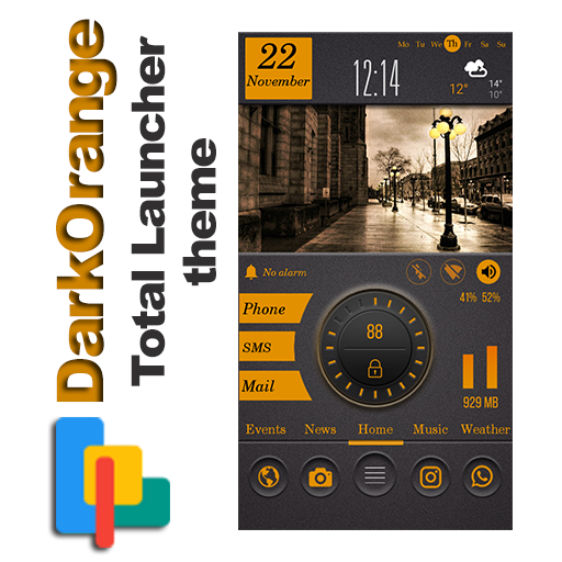 DarkOrange Theme for Total Launcher icon